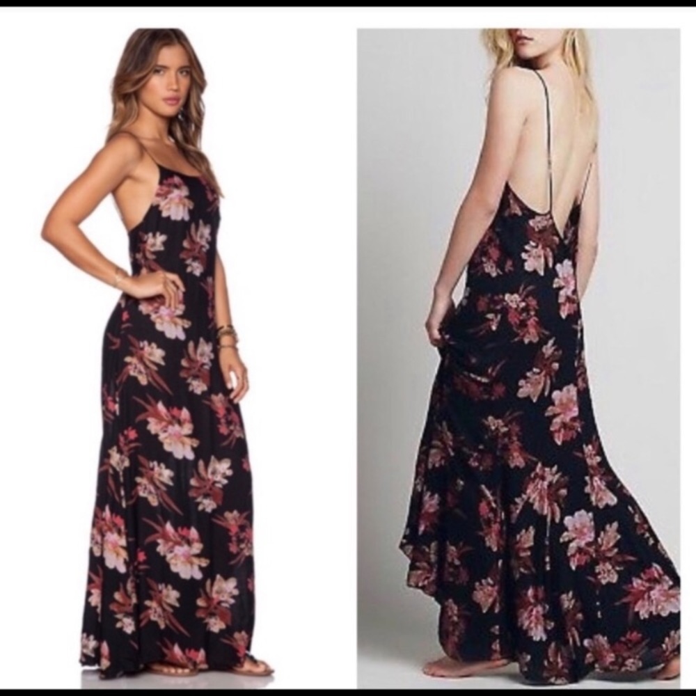 Free People Star Chasing Printed Maxi Dress Slip - Picture 2 of 4